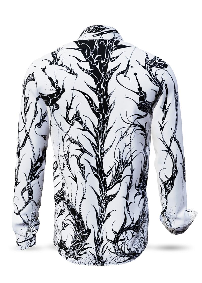 DORNENPRINZ TITAN - White shirt with black drawings -...