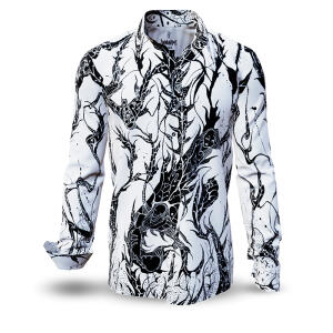 DORNENPRINZ TITAN - White shirt with black drawings -...
