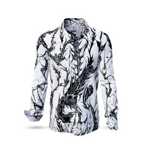 DORNENPRINZ TITAN - White shirt with black drawings -...