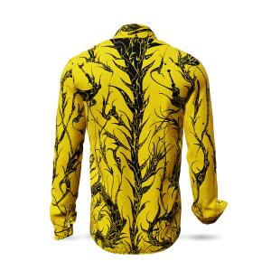 DORNENPRINZ GOLD - Golden shirt with black drawings -...