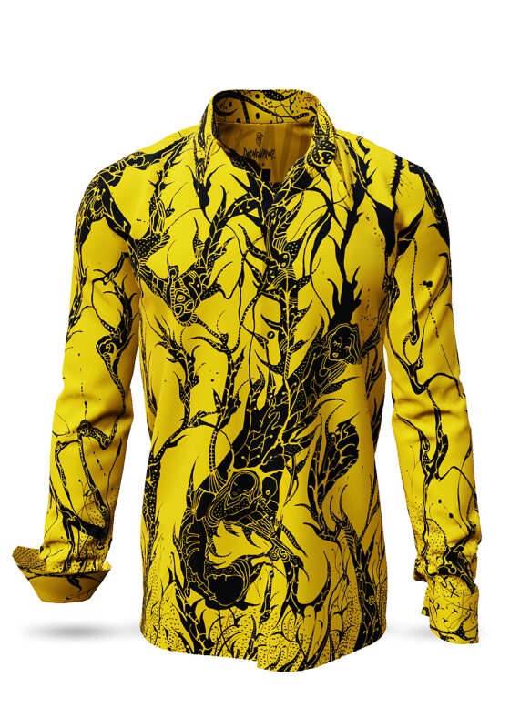 Discover colorful button up shirts for men DORNENPRINZ GOLD - 100% cotton