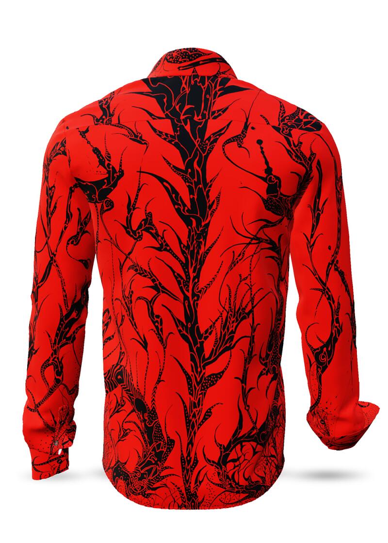 DORNENPRINZ BLUT - Red shirt with black drawings - GERMENS