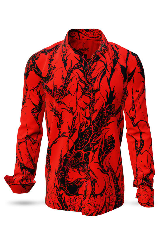 Entdecke bunte Hemden Herren DORNENPRINZ BLUT - 100 % BW