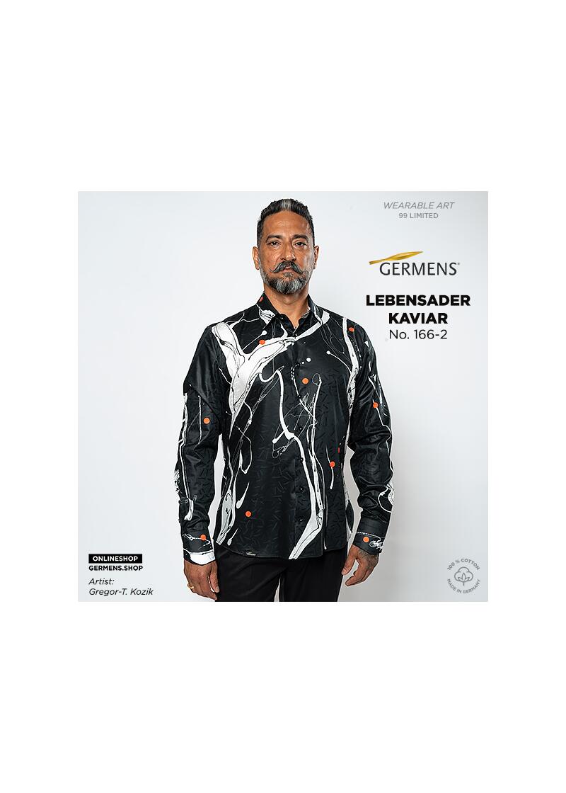 LEBENSADER KAVIAR - Black and white shirt - GERMENS