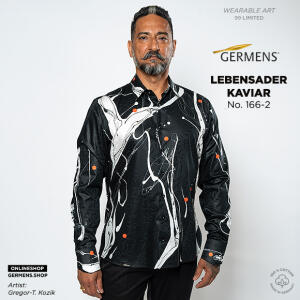 LEBENSADER KAVIAR - Black and white shirt - GERMENS
