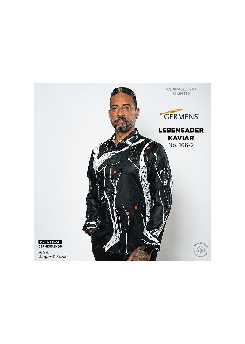 LEBENSADER KAVIAR - Schwarz weies Hemd - GERMENS
