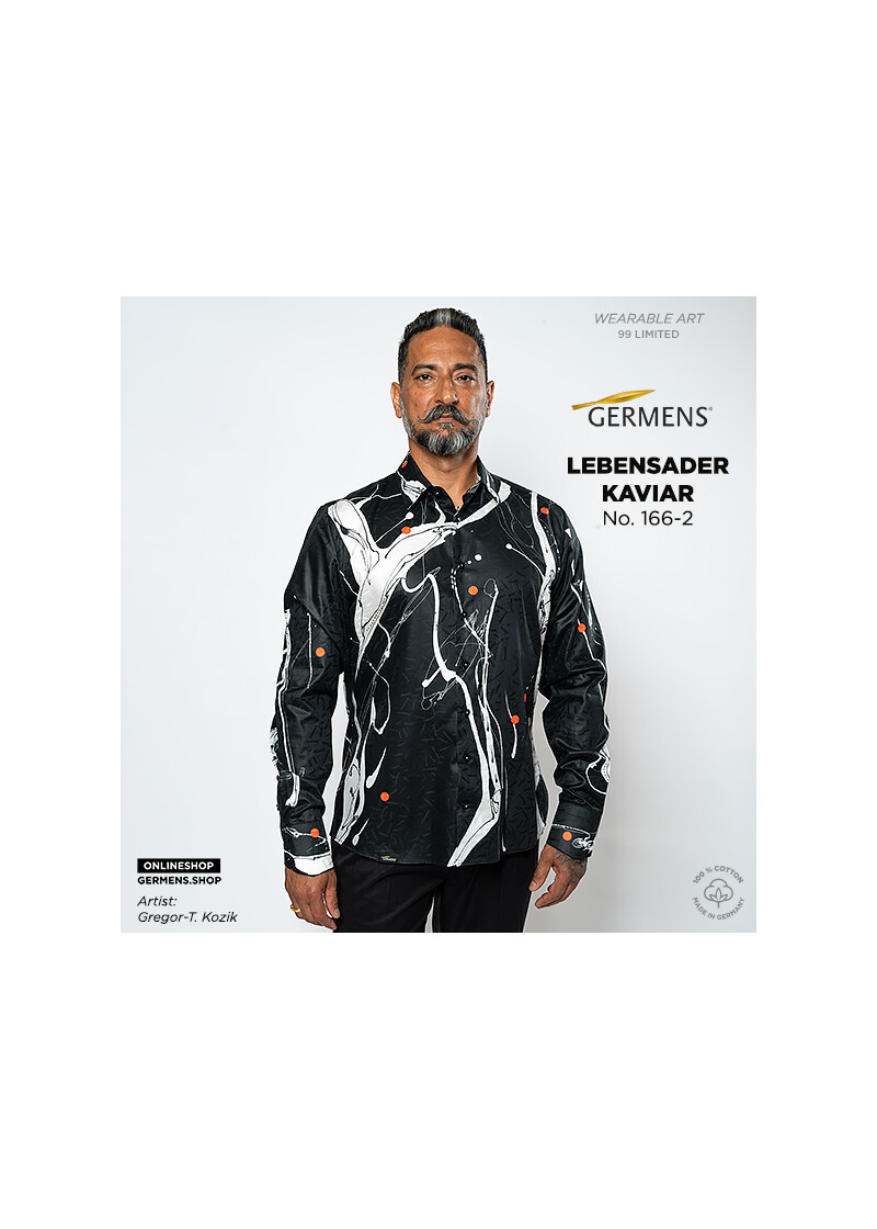 LEBENSADER KAVIAR - Schwarz weies Hemd - GERMENS