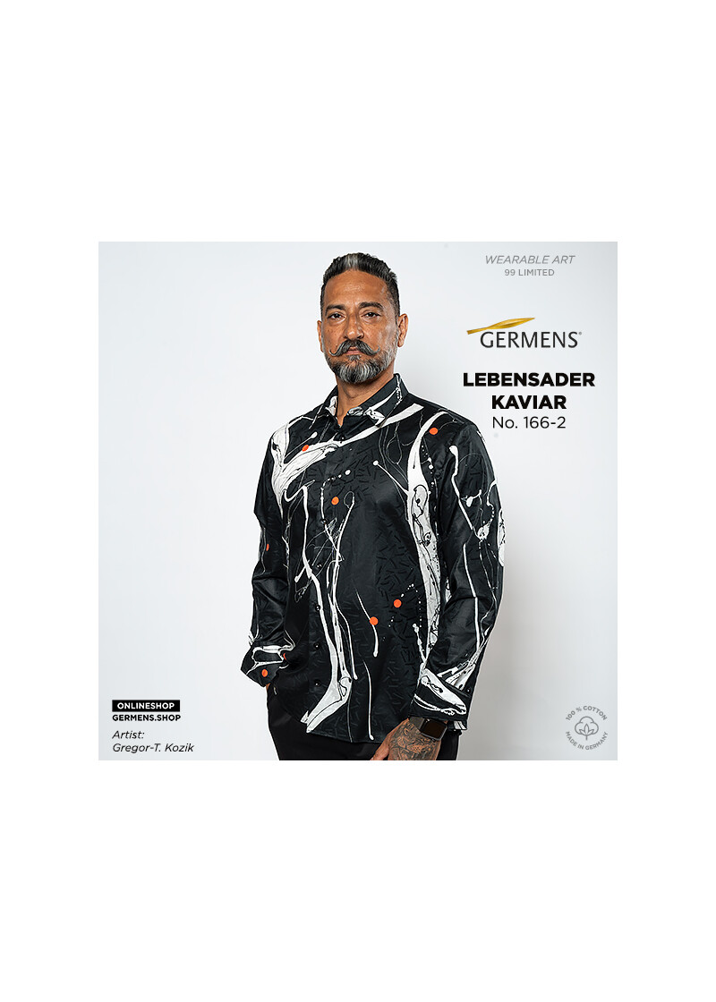 LEBENSADER KAVIAR - Schwarz weies Hemd - GERMENS