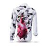 EIN FLAMINGO IN EINER WOLKE AUS TAUBEN - Grey red white shirt - GERMENS