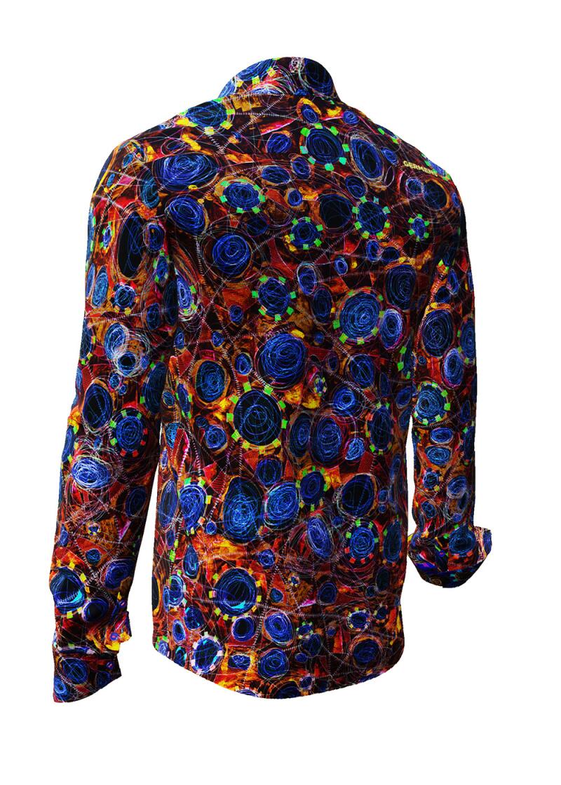 CIRCULI SANGRIA - Red shirt with colored patterns - GERMENS