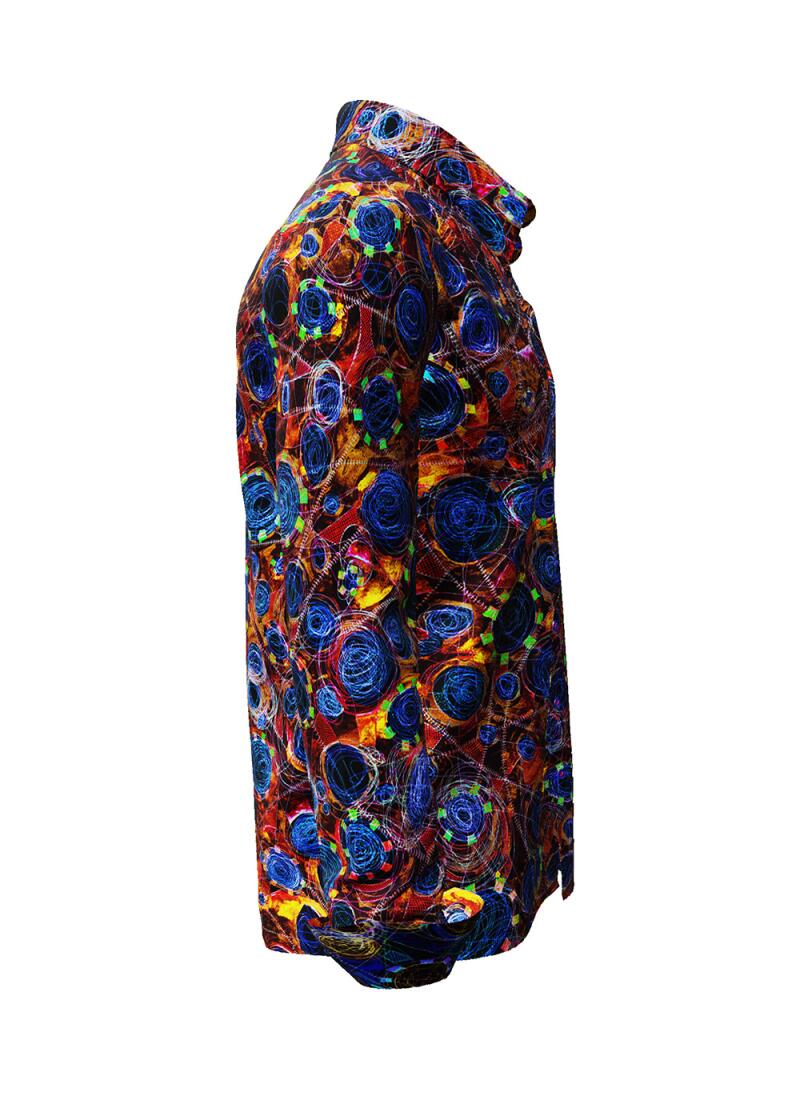 CIRCULI SANGRIA - Red shirt with colored patterns - GERMENS