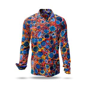 CIRCULI SANGRIA - Red shirt with colored patterns - GERMENS