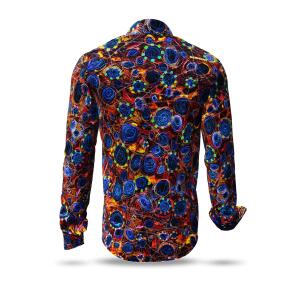 CIRCULI SANGRIA - Red shirt with colored patterns - GERMENS