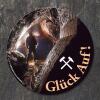 Round mining sticker “Good luck!” - Underground