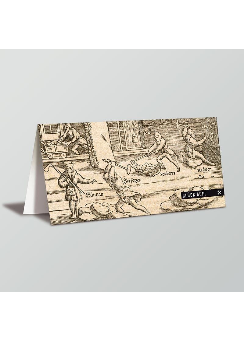 Greeting card Georgius Agricola from De re metallica - Good luck