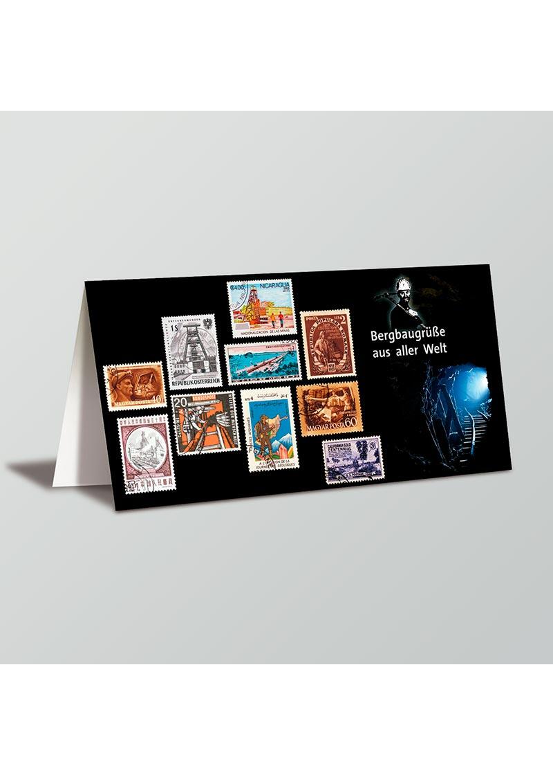 Greeting Card Mining Stamps from all over the world - Good luck!