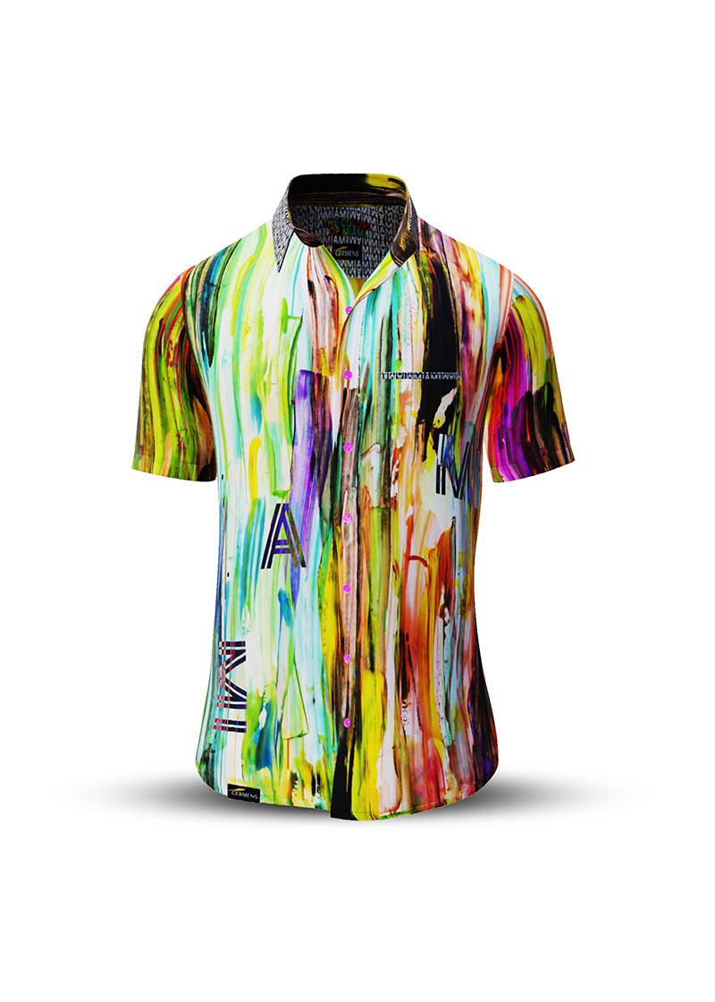 Button up shirt for summer THE COLORS OF MIAMI - GERMENS