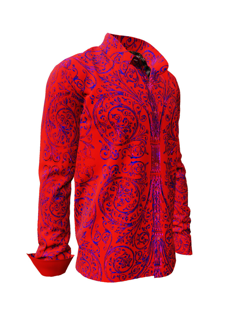 PORTE NOTRE DAME PARIS ROUGE - Red shirt with ornaments - GERMENS