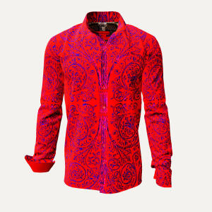 PORTE NOTRE DAME PARIS ROUGE - Red shirt with ornaments -...