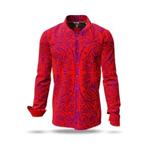 PORTE NOTRE DAME PARIS ROUGE - Red shirt with ornaments -...