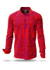 Discover colorful button up shirts for men PORTE NOTRE DAME PARIS ROUGE - 100% cotton