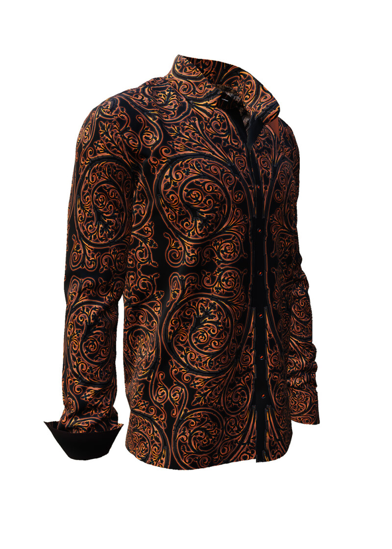 PORTE NOTRE DAME PARIS BOUGIE - Dark shirt with bright ornaments - GERMENS