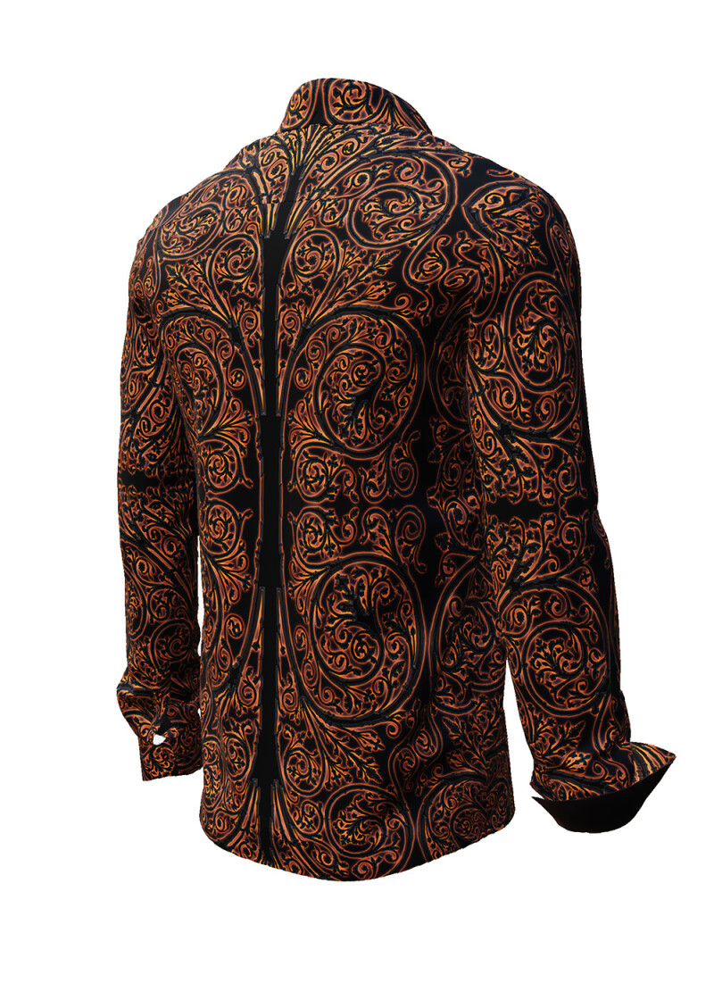 PORTE NOTRE DAME PARIS BOUGIE - Dark shirt with bright ornaments - GERMENS