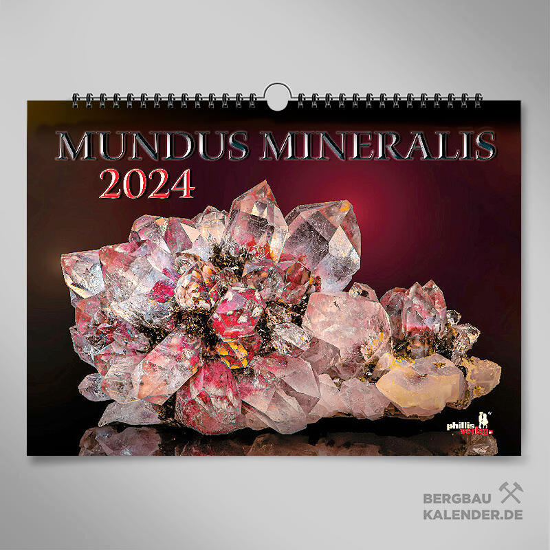Mineralienkalender MUNDUS MINERALIS 2023: Der besondere Wandkalender mit einzigartigen Mineralienabbildungen