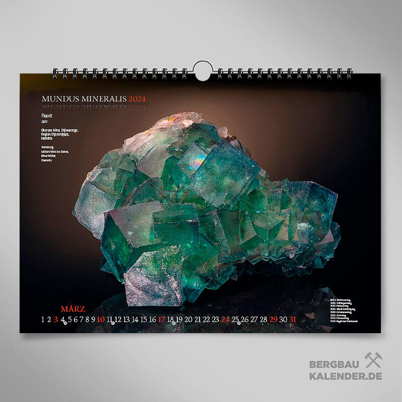 Mineralienkalender MUNDUS MINERALIS 2023