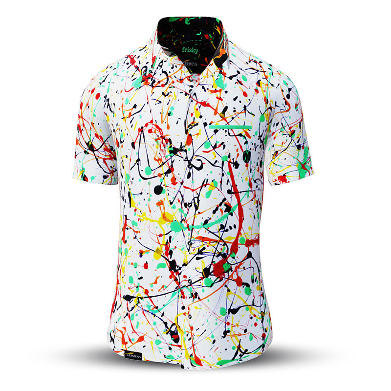 Summer shirt for men FRISKY - 100% cotton - 10 sizes from XS to 6XL - exceptional design - finest workmanship - fabrics made in Germany - limited edition and exclusive