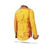 Extravagante orangene Bluse CAVEMAN mit Höhlenmalerein