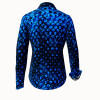 HEXAGON KOBALT - Blau gemusterte Bluse - GERMENS