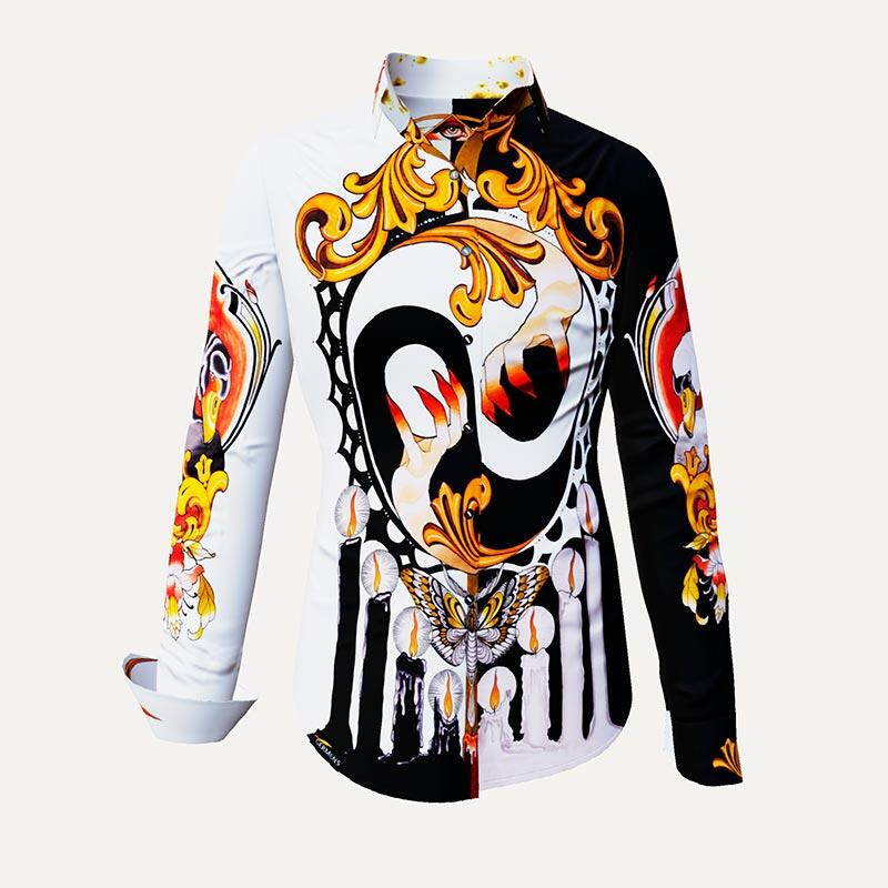 Unique blouse for women - NAME  - 100% cotton - GERMENS artfashion - Sizes XS to 3XL