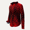 HEXAGON ZINNOBER - Rot schwarze Damenbluse - GERMENS
