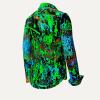 SAVE THE RAINFOREST GRUEN GELB BLAUE BLUSE Blusen Damen - 100 % Baumwolle - GERMENS artfashion