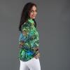 SAVE THE RAINFOREST GRUEN GELB BLAUE BLUSE Blusen Damen - 100 % Baumwolle - GERMENS artfashion
