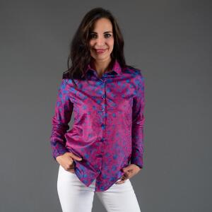 Unique blouse for women - HEXAGON AMETHYST - 100% cotton...