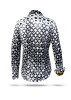Womens Button Down Shirt HEXAGON ONYX - GERMENS artfashion - 100 % Cotton - Size XXL