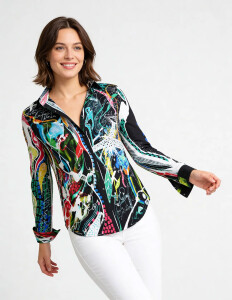 PARADIES II - bunte Bluse für Damen von GERMENS...