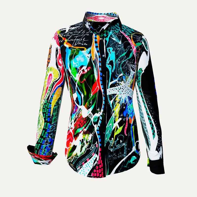 Unique blouse for women - PARADIES II- 100% cotton - GERMENS artfashion - Sizes XS to 3XL