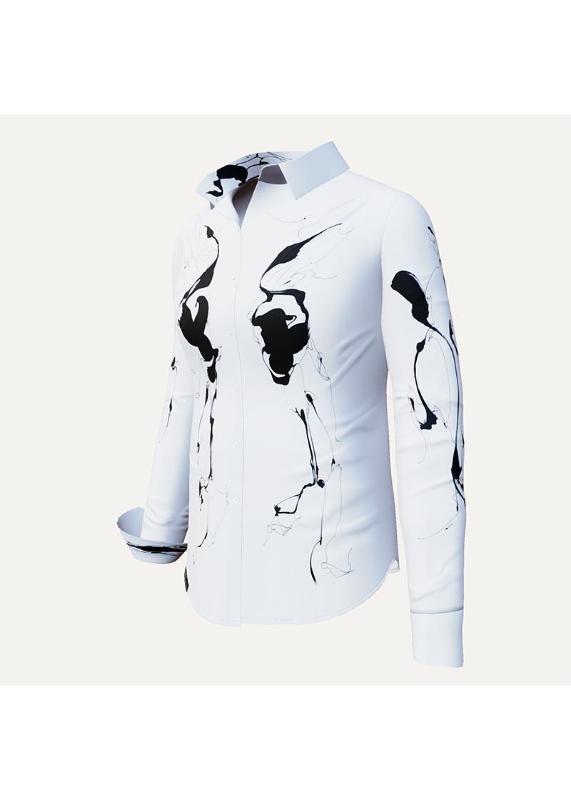 SCHATTENWESEN - Wei schwarze Bluse - GERMENS