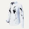 SCHATTENWESEN - black and white Blouse for women by GERMENS artfashion