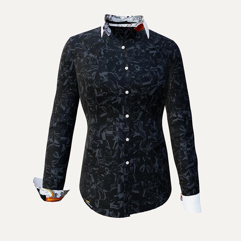 Unique blouse for women - SCHIEFER - 100% cotton - GERMENS artfashion - Sizes XS to 3XL