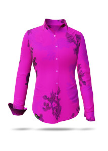 ausgefallene Damenbluse für Damen - EMBER PINK - 100...