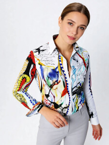 ausgefallene Damenbluse für Damen - PARADIES - 100 %...