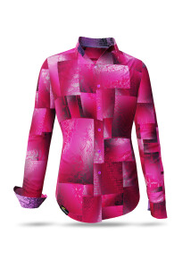 ausgefallene Damenbluse für Damen - DRACO PINK - 100...