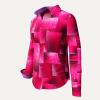 Unique blouse for women - DRACO PINK - 100% cotton - GERMENS artfashion - Sizes XS to 3XL