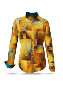 ausgefallene Damenbluse für Damen - DRACO GOLD - 100...