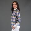 HYPERLINK VIOLETT GRUEN GEKACHELTE BLUSE Blusen Damen - 100 % Baumwolle - GERMENS artfashion