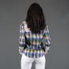 HYPERLINK VIOLETT GRUEN GEKACHELTE BLUSE Blusen Damen - 100 % Baumwolle - GERMENS artfashion